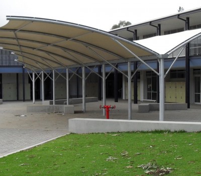 Custom shade shelter Nazareth College Flinders Park City of Charles Sturt SA
